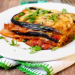 Lasagne d’aubergine tomate mozzarelle chair à saucisse
