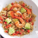 Quinoa chorizo crevette poivron