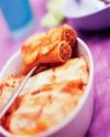 Cannelloni à la brandade et aux poivrons