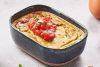 Flan d'aubergines, sauce tomate