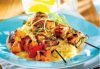Brochettes de poulet mangue