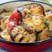 Gratin d'aubergines, parmezan et mozzarella