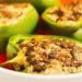 Poivrons farcis, ricotta et olives noires