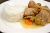 Sauté de porc, olives et carottes