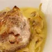 Paupiette de porc au champignon de Paris et pâtes