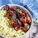Poulet au caramel et riz parfumé