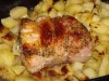 Roti de porc à l’ail et pomme de terre au four
